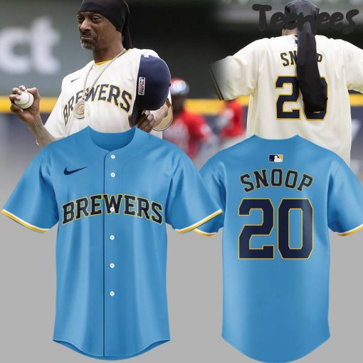 Milwaukee Brewers Snoop Dogg Blue Baseball Jersey