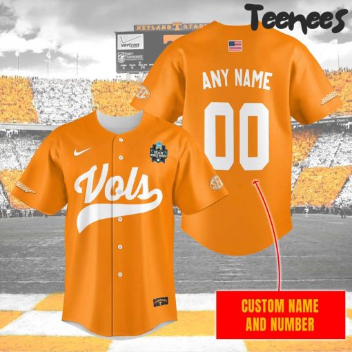 NCAA Tennessee Vollunteers 2024 College World Series Ohama Champions Baseball Jersey