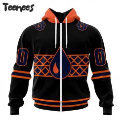 NHL Edmonton Oilers Black Out Hoodie