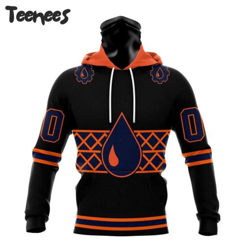 NHL Edmonton Oilers Black Out Hoodie