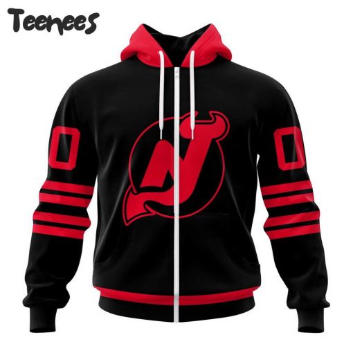 NHL New Jersey Devils Black Out Hoodie