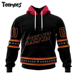 NHL Ottawa Senators Black Out Hoodie