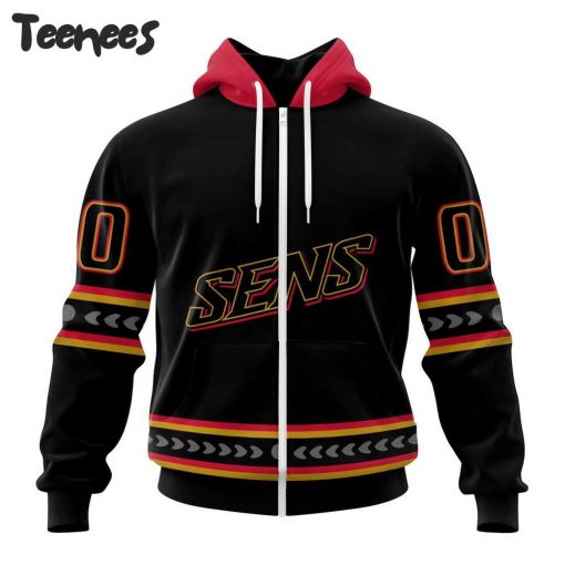 NHL Ottawa Senators Black Out Hoodie