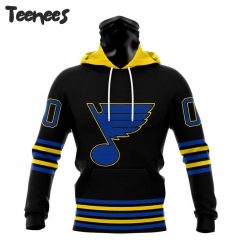 NHL St Louis Blues Black Out Hoodie