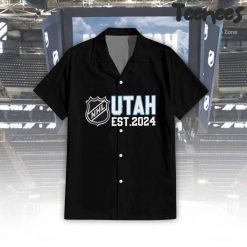 NHL Utah Hockey Club Welcome to Utah Black Hawaiian Shirt