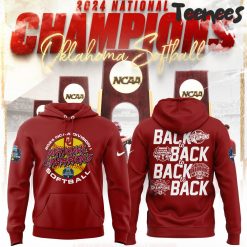 Oklahoma Sooners 2024 NCAA Softball Womens College World Series Champions Back to Back Red Hoodie Pants