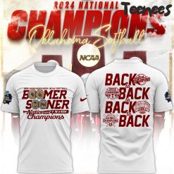 Oklahoma Sooners 2024 NCAA Softball Womens College World Series Champions Back to Back White Shirt