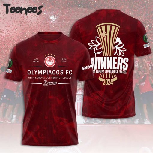 Olympiakos FC Europa Conference League 2024 Winner Shirt