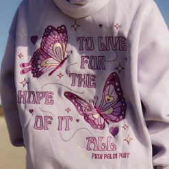 Pink Palm Puff “To Live For the Hope of it All” Lilac Hoodie