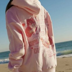 Pink Palm Puff “To Live For the Hope of it All” Pink Hoodie