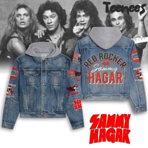 Sammy Hagar Red Rocker Hooded Denim Jacket