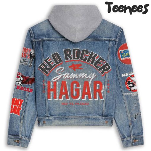 Sammy Hagar Red Rocker Hooded Denim Jacket