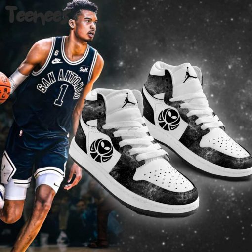 San Aantonio Spurs Victor Wembanyama Alien Logo Air Jordan 1 Shoes