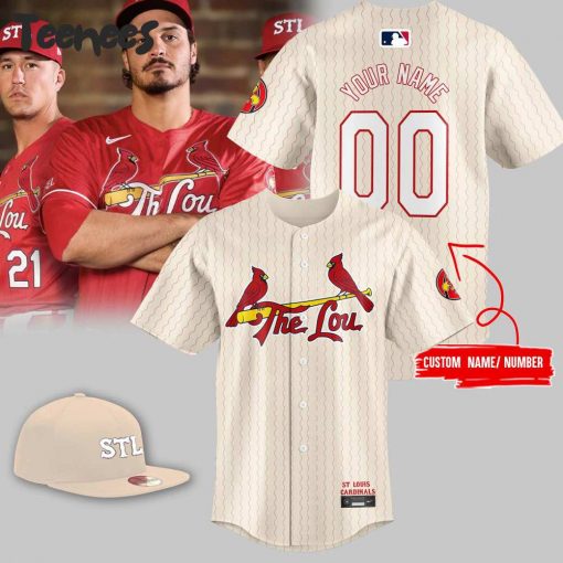 St. Louis Cardinals The Lou 2024 City Connect Beige Baseball Jersey