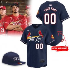 St. Louis Cardinals The Lou 2024 City Connect Navy Baseball Jersey