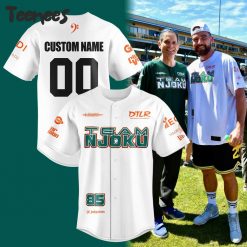 Team Njoku White Baseball Jersey