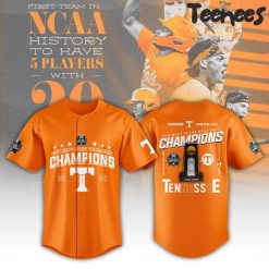 Tennessee Vollunteers 2024 College World Series Ohama Champions Baseball Jersey