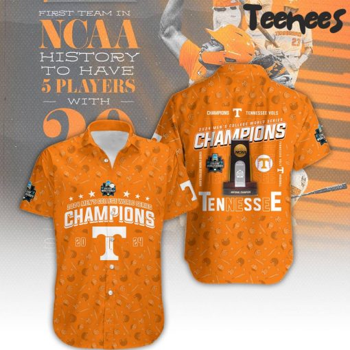 Tennessee Vollunteers 2024 College World Series Ohama Champions Hawaiian Shirt