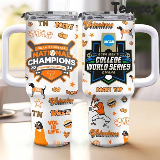 Tennessee Vollunteers 2024 College World Series Ohama Champions Stanley Tumbler