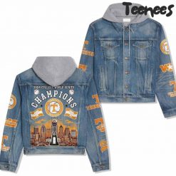 Tennessee Volunteers 2024 College World Champions Hooded Denim Jacket