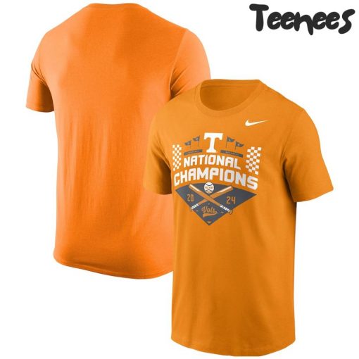 Tennessee Volunteers 2024 NCAA Baseball College World Series Champions Orange T-Shirt