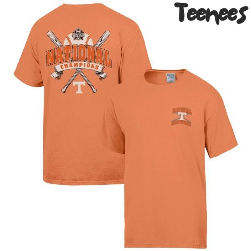 Tennessee Volunteers Comfort Wash 2024 NCAA Mens Baseball College World Series Champions T-Shirt