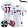 Texas A&M Aggies 2024 College World Series Baseball Jersey – White Pinstripes