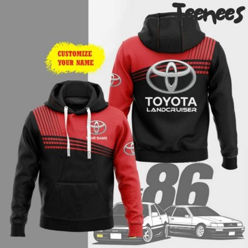 Toyota Land Cruiser Black Red Hoodie