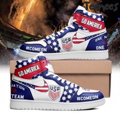 USA Soccer Team Go America Air Jordan 1 Shoes