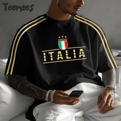 Vintage Italian Football Y2K Black Tshirt