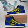 DC Batman Grey Yellow Air Jordan 1 Shoes