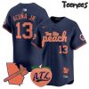 Atlanta Braves Stranger Things White Baseball Jersey