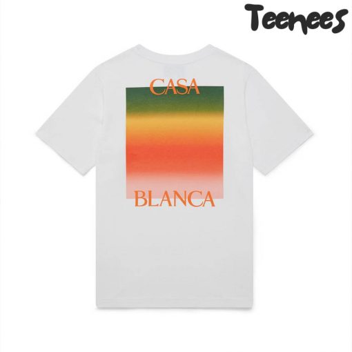 Casablanca Gradient Casa Logo White T-Shirt