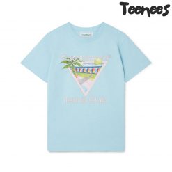 Casablanca Tennis Club Icon Light Blue T-Shirt