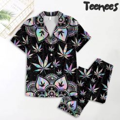 Hologram Mandala Weed Pajamas Set