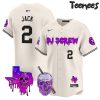 New York Mets Grimace White Pinstripes Baseball Jersey