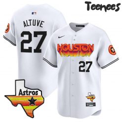 Houston Astros Throwback Style White Baseball Jersey