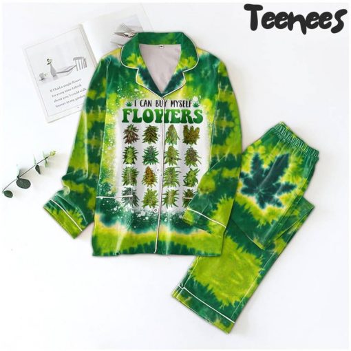 ICBMF Cannabis Buds Tiedye Pajamas Set