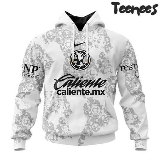 LIGA MX Club America Personalized 2024-2025 White Design Kits Hoodie