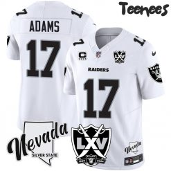 Las Vegas Raiders 2024 Nevada Silver State White Limited Football Jersey