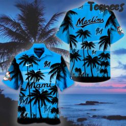 Miami Marlins Blue Hawaiian Shirt