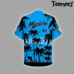 Miami Marlins Blue Hawaiian Shirt