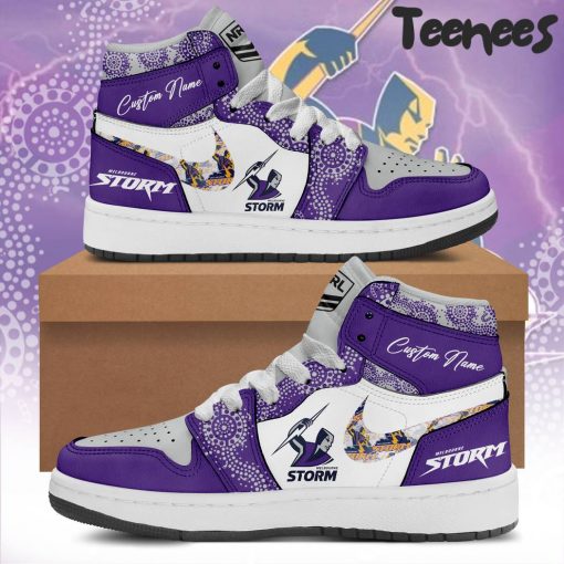 NRL Melbourne Storm Air Jordan 1 Shoes