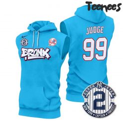 New York Yankees The Bronx Graffiti Blue Sleeveless Hoodie