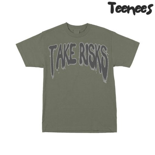 Take Risks Spray Khaki Tee