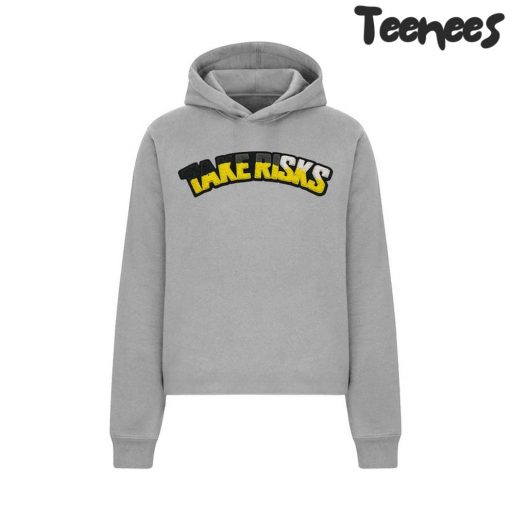 Take Risks Yellowscale Grey Hoodie