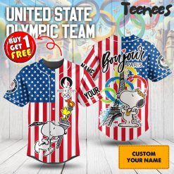 USA Olympic Team x Scooby Doo Paris 2024 Baseball Jersey