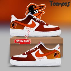 Baltimore Orioles Gradient Color Personalized Air Force 1 Shoes