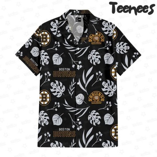 Boston Bruins Icebound Elegance Hawaiian Shirt