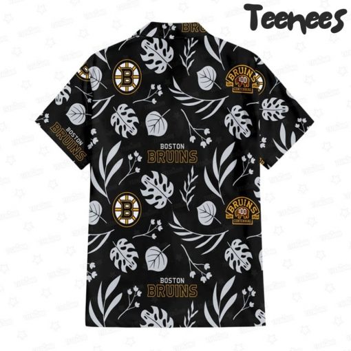 Boston Bruins Icebound Elegance Hawaiian Shirt